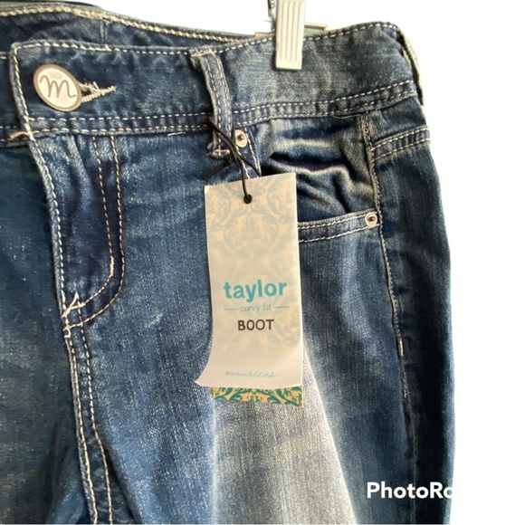 ❤️ NWT MAURICE’S JEANS TAYLOR CURVY FIT BOOT CUT SIZE 9/10 LONG - Picture 6 of 8